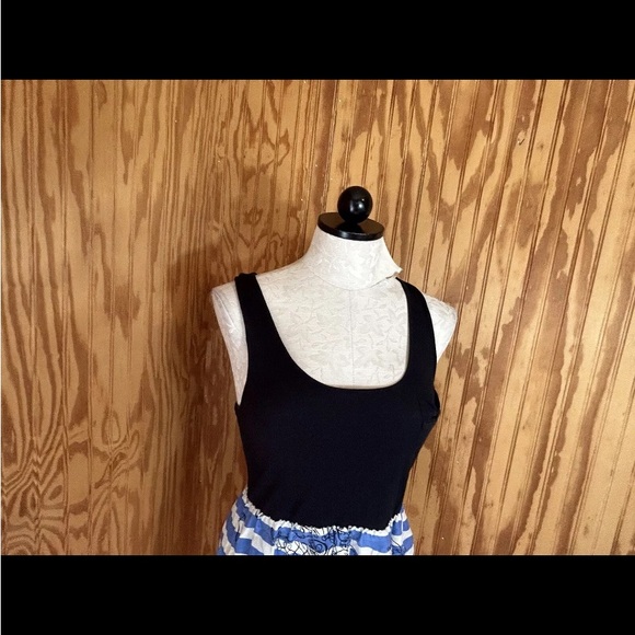 Eloise by Anthropology Large racer back cotton top with 100% silk skirt dress - Picture 4 of 9